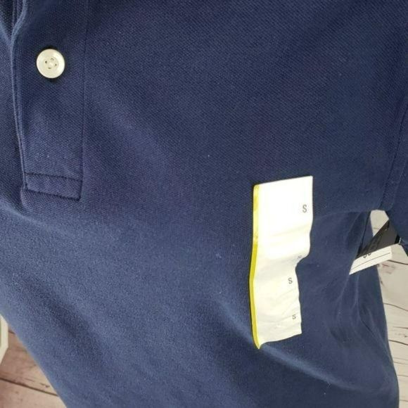 Goodfellow & Co Blue Short Sleeve Polo Small Shirt - Picture 3 of 7